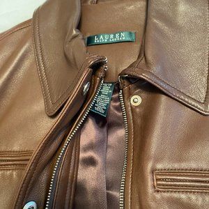 Ralph Lauren brown leather jacket